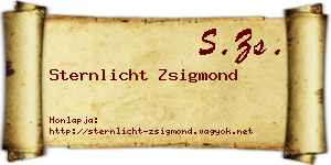 Sternlicht Zsigmond névjegykártya